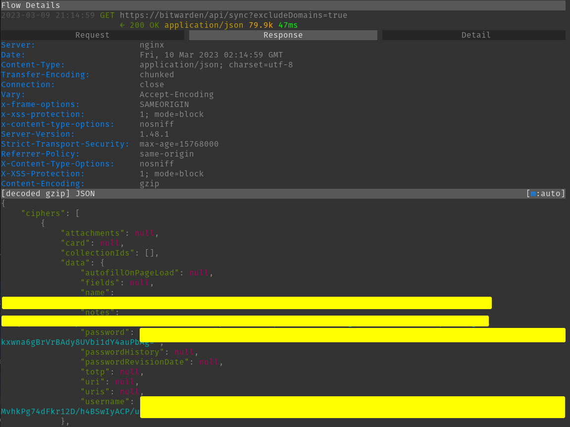Bitwarden API Exploration